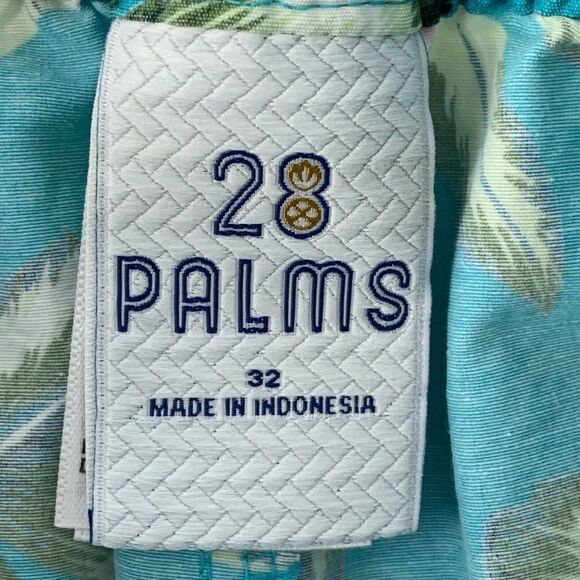 Men's 28 Palms sz 32 Board Shorts Aqua Blue Floral Pattern Tropical 6.5" Inseam - Picture 5 of 7